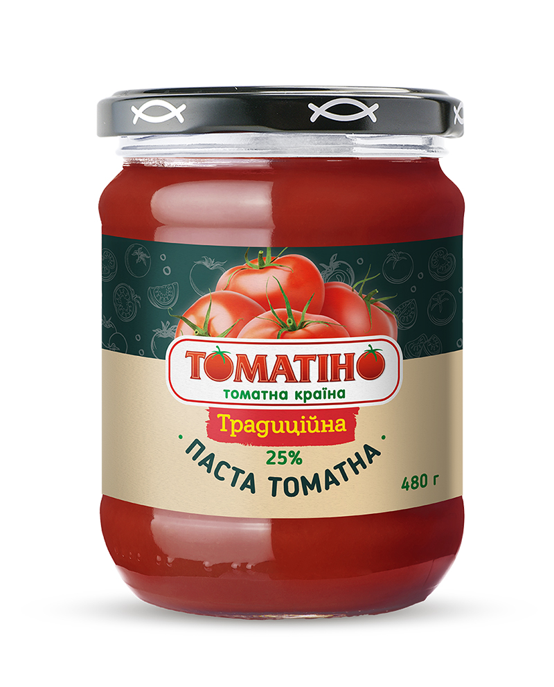 Паста томатна Томатіно Традиційна 25%, 480г